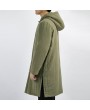 Mens National Cotton Linen Hooded Collar Solid Color Long Sleeve Thicken Coat Casual Midlong Jacket