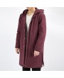 Mens National Cotton Linen Hooded Collar Solid Color Long Sleeve Thicken Coat Casual Midlong Jacket