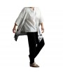 Chiffon Thin Lightweight Sun Block Shirt Loose Chinese Ethnic Panting Coat for Men