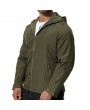 Mens Pure Color Autumn Hooded Zipper Up Pockets Cotton Jackets