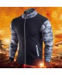 Fashion Military Camo Printing Outdoor Running Sport Patchwork Casual Jackets for Men