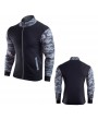 Fashion Military Camo Printing Outdoor Running Sport Patchwork Casual Jackets for Men