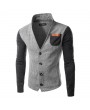 Casual Stylish Stand Collar Patchwork Chest Pockets Jackets for Men