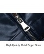 S-6XL Plus Size Winter Thicken Warm PU Leather Stand Collar Jacket for Men