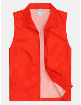 Voluntary Solid Color Wind Resistant Waist Coat Vest for Men