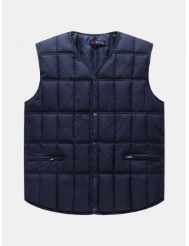 Mens Sleeveless Jacket Warm Down Vest Winter Casual Waistcoat