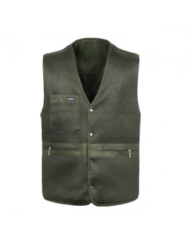 Outdoor Sport Fishing Reversible Pure Cotton Multi Pockets Vest for Men