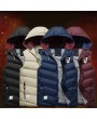 Thick Detachable Hooded Loose Warm Zipper Pockets Vest for Men