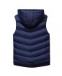 Thick Detachable Hooded Loose Warm Zipper Pockets Vest for Men