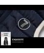 Thicken Cotton Solid Color Hooded Double Zipper Closure Coat Vest for Men