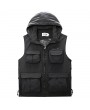 Mesh Outdoor Casual Thin Fishing Photography Detachable Hood Vest for Men