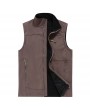 Mens Outdoor Fleece Lining Warm Waterproof Windproof Soft Shell Casual Vest