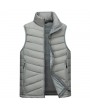 Mens Solid Color Zipper Side Pockets Windproof Vest