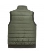 Plus Size Inside Thicken Fleece Rib Kniting Cuffs Stand Collar Warm Vest for Men