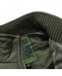 Plus Size Inside Thicken Fleece Rib Kniting Cuffs Stand Collar Warm Vest for Men