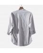 Mens Casual Cotton Half-Sleeves T-shirt Loose Breathable Tops