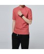 Mens Cotton Linen Chinese Style Retro Solid Color Stand Collar Summer Casual T Shirts