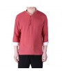 Mens Chinese Style Cotton Linen Retro Solid Color V Neck Summer Thin Archaic T Shirts