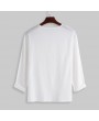 Mens Loose Brief Solid Color Breathable Long Sleeve Thin Casual T shirt