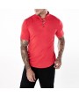 Mens Fashion Bust Bandages Tees V-neck Short Sleeve Regular Fit Casual Cotton T Shirts