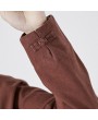 Mens Chinese Style Embroidery V-Neck Cotton T Shirts Casual Solid Color Long Sleeve Loose Tee Tops