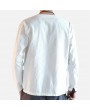 Mens Casual Chinese Style Antique Long-sleeved T-shirt Retro National Tops