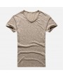 Mens Casual O Neck Short Sleeve Cotton Loose T shirt