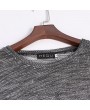 Mens Knitting Tops Solid Color Long-Sleeved O-Neck Regular Fit Casual T shirt