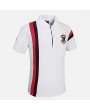 Mens Summer Breathable Embroidery Patchwork Business Casual Golf Shirt