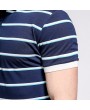 Mens Stripes Pattern Golf Shirt Turn-down Collar Short Sleeve Casual Tops