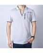 Mens Spring Summer Cotton Golf Shirt Casual Turn-down Collar T Shirts