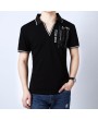 Mens Spring Summer Cotton Golf Shirt Casual Turn-down Collar T Shirts