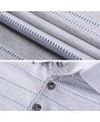 Mens Spring Summer Golf Shirt Striped Light-colored Soft Cotton Short Sleeve Casual Tops