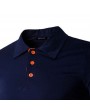 Mens Summer Breathable Solid Color Slim Fit Business Casual Golf Shirt