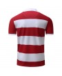 Mens Stripes Pattern Golf Shirts Short Sleeve Spring Summer Casual Business Tops