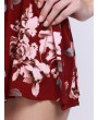 Women Sexy Vintage Floral Print V Neck Playsuit