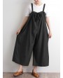 Harem Wide Legs Oversize Solid Color Bib Cargo Jumpsuit