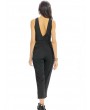 Women Casual Halter Collar Backless Hollow High Waist Jumpsuit