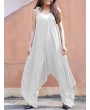 Baggy Wide Leg Spaghetti Straps V Neck Maxi Jumpsuit