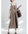 Embroidery Sleeveless Overall Wide Leg Jumpsuit For Women