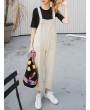 Women Loose Casual Solid Color Jumpsuits With Pocket